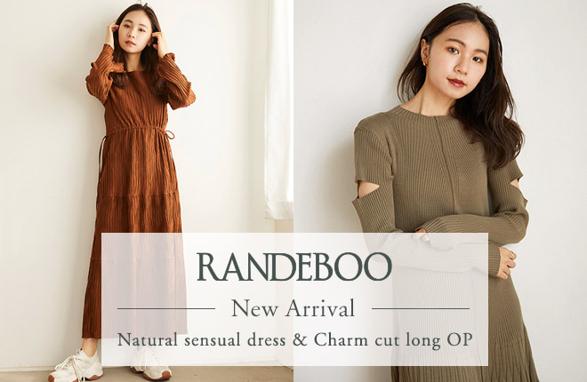 RANDEBOO New Arrival Natural sensual dress＆Charm cut long OP