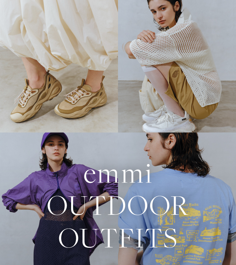 emmi(エミ)のニュース | 【emmi OUTDOOR OUTFITS】PARKS PROJECTとの2度目のコラボレーション