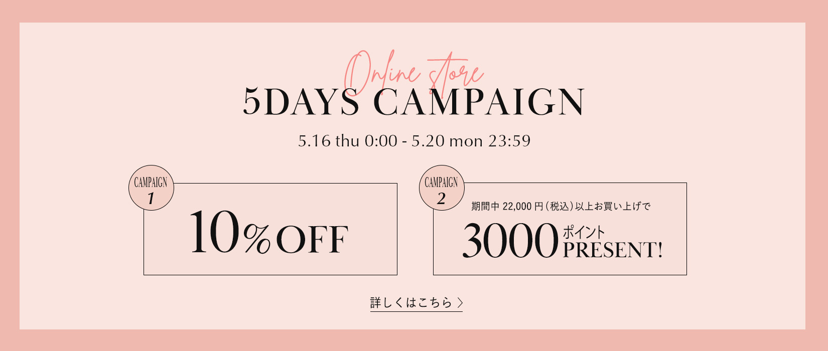 Online Store 5DAYS CAMPAIGN