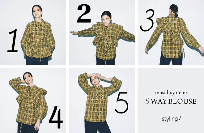 styling/ must buy item: 5WAY BLOUSE