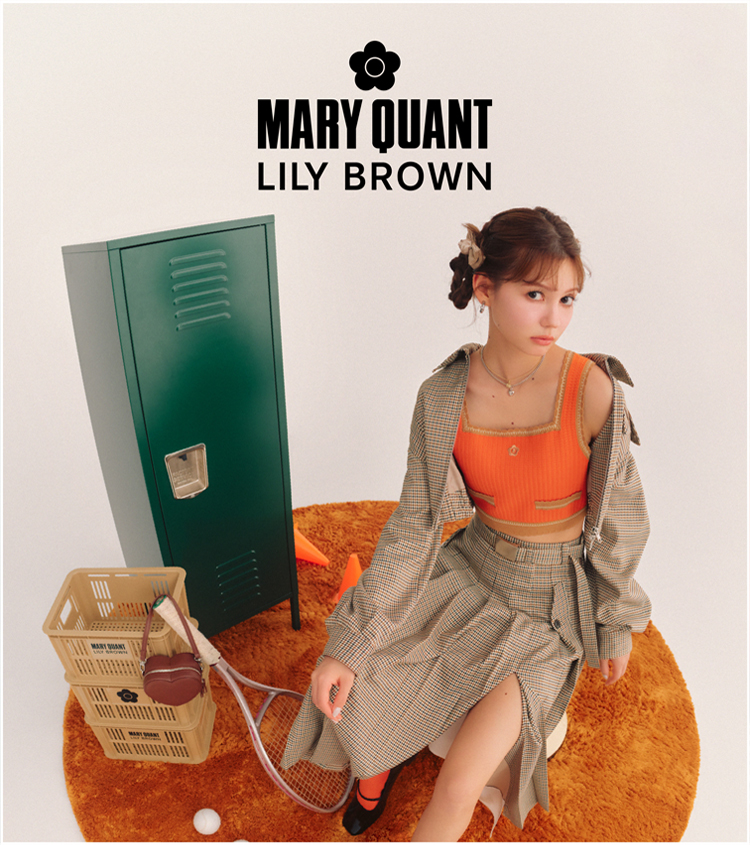 LILY BROWN 【パネルレーススカート/ブラック】
