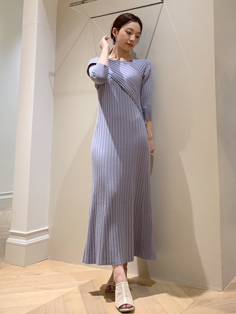 アシメワイドリブニットワンピース マキシ丈 ロングワンピース Snidel スナイデル ファッション通販 ウサギオンライン公式通販サイト
