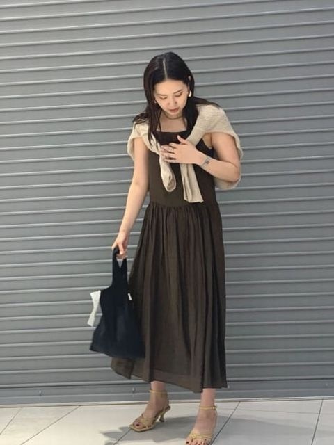 リネンロングニットsetキャミワンピース マキシ丈 ロングワンピース Mila Owen ミラ オーウェン ファッション通販 ウサギオンライン公式通販サイト