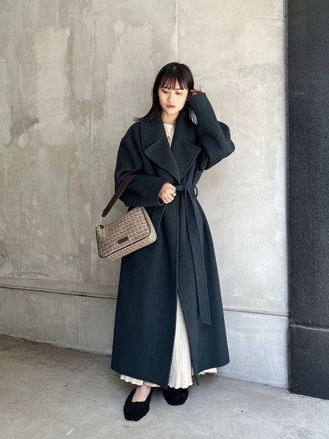 randeboo＊Muffler docking wool coat