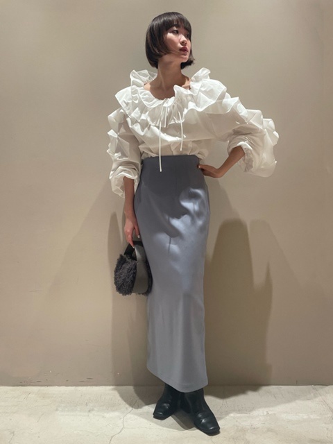 日本限定 フレイアイディー フリルカラーラッフルブラウス asakusa.sub.jp