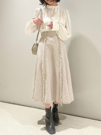 ツイードフリンジスカート（マキシ丈/ロングスカート）｜SNIDEL