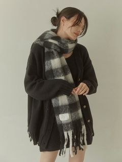 ACYM/【セットアイテム】Twin cardigan knit ワンピース/マキシ丈/ロングワンピース