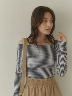 ACYM/Off shoulder fit トップス/カットソー/Tシャツ