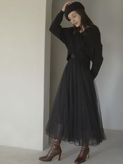 ACYM/Cache couer tulle combi dress/マキシ丈/ロングワンピース