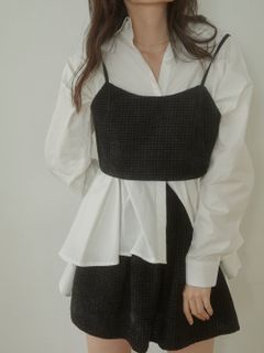 ACYM/【セットアップ対応】Tweed  corset ビスチェ/ベアトップ/ビスチェ