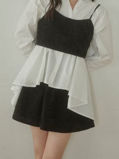 ACYM/【セットアップ対応】Tweed flare mini スカート/ミニスカート