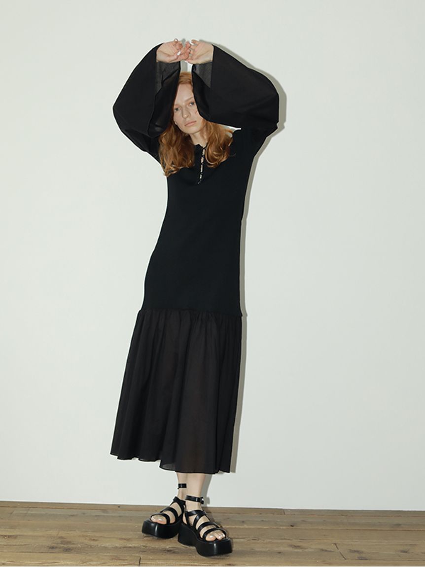 Cotton docking dress（マキシ丈/ロングワンピース）｜AMAIL（アマイル