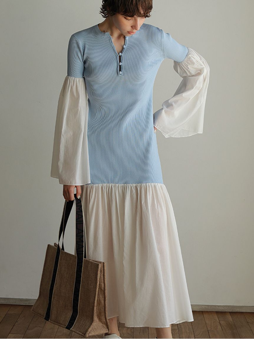 Cotton docking dress（マキシ丈/ロングワンピース）｜AMAIL（アマイル