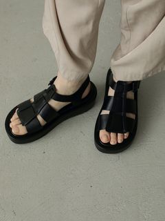 AMAIL/Black tea platform sandal/サンダル