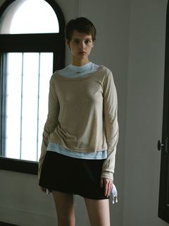 AMAIL/Layered millefeuille cloth/カットソー/Tシャツ