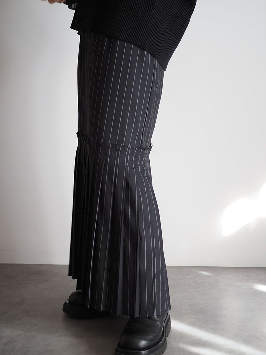 Stripe Pleats Skirt（マキシ丈/ロングスカート）｜ANIECA（アニーカ 