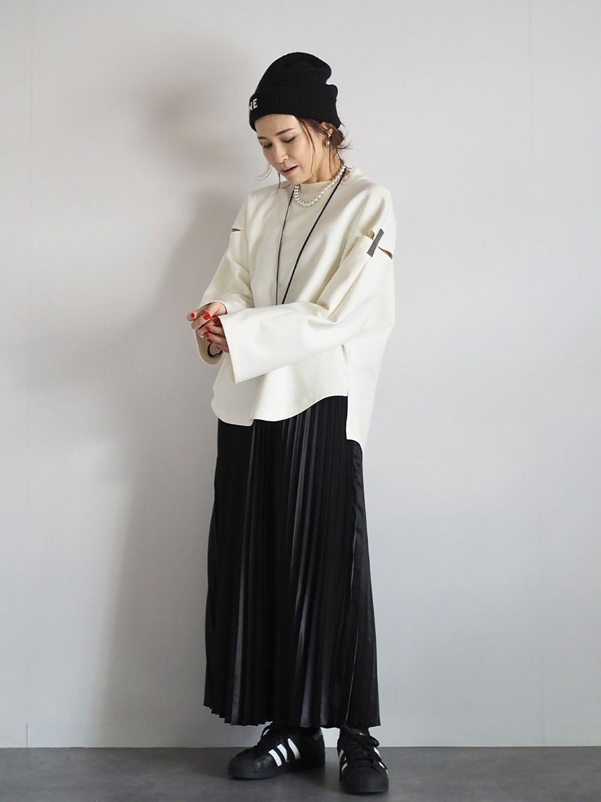 Satin Pleats Skirt（マキシ丈/ロングスカート）｜ANIECA（アニーカ 