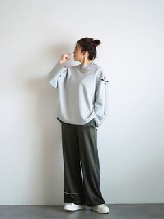 ANIECA/Bicolor Piping Pants/その他パンツ