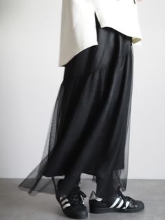 ANIECA/Switching Tulle Skirt/その他スカート