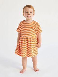 BOBO CHOSES/Baby Orange Stipes terry dress/その他ワンピース