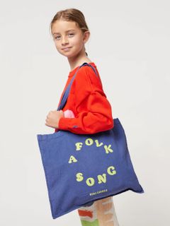 ボボ　ショーズ(BOBO CHOSES)のA Folk Song blue tote bag ref Individual 
