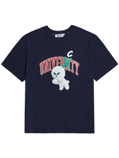 Beyond Closet/【UNISEX】NAPC UNIVERCITY LOGO 1/2 WASHING T-SHIRTS/カットソー/Tシャツ