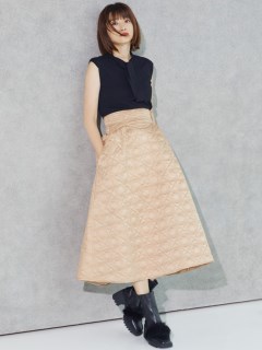 CELFORD/オリジナルキルティングスカート/膝丈/ミディ丈スカート