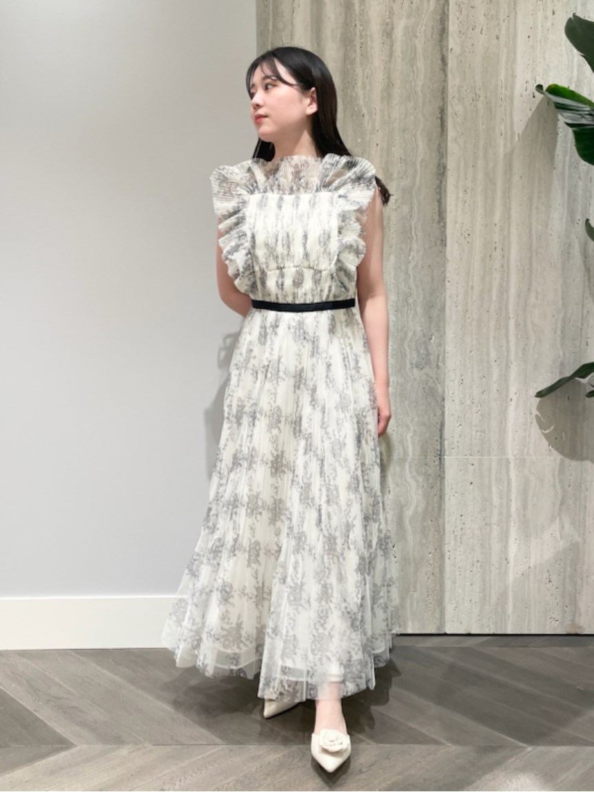 RED VALENTINO ロング　ワンピース　ニット　花柄　ブラック　XS