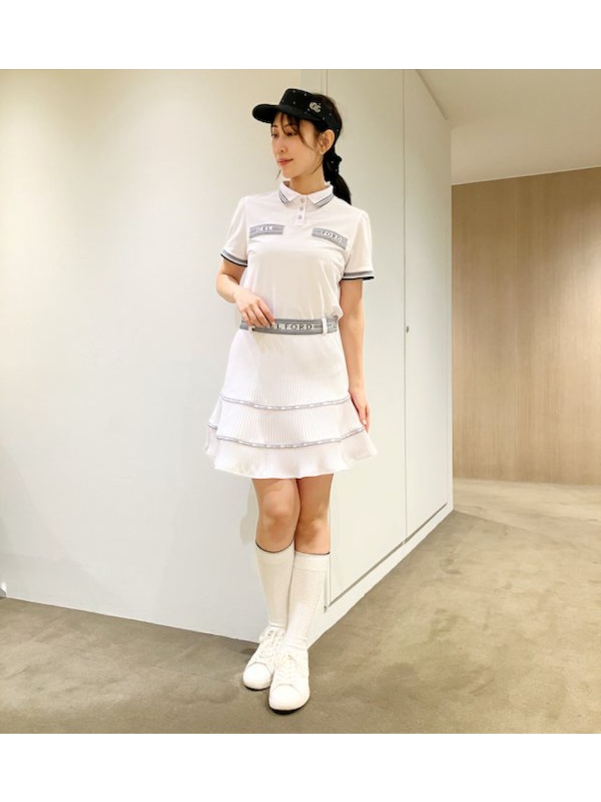 CELFORD GOLF】 ロゴジャガードゴムプリーツスカート(ボトムス