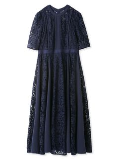 CELFORD/ドッキングデザインレースドレス/ドレス