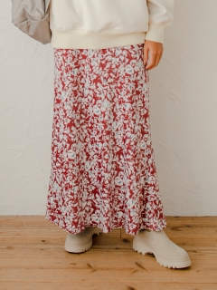 emmi atelier/【emmi atelier】フラワープリントナロースカート/その他スカート