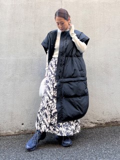 emmi atelier/【emmi atelier】マットサテンナロースカート/マキシ丈/ロングスカート