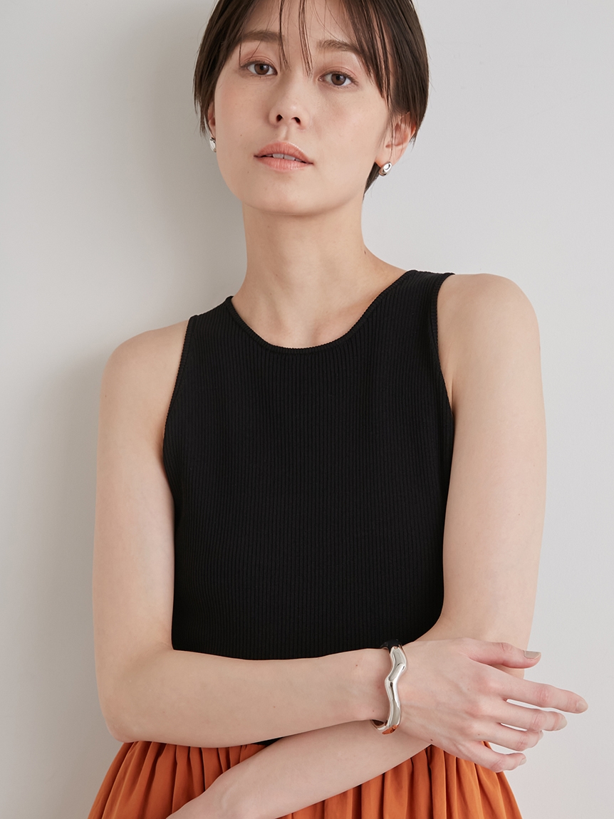 emmi atelier】ニットドッキングドロストワンピース(マキシ丈/ロング