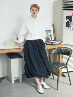 emmi atelier/撥水ツイストバルーンスカート/マキシ丈/ロングスカート