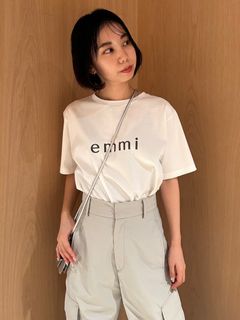 emmi atelier/【オンライン限定】eco emmiロゴバックシャンTシャツ/カットソー/Tシャツ