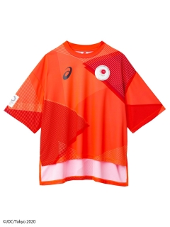 ASICS/東京2020オリンピック日本代表選手団公式応援グッズ・TEAM RED COLLECTION Tシャツ MA(JOCエンブレム)/カットソー/Tシャツ