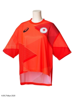 ASICS/東京2020オリンピック日本代表選手団公式応援グッズ・TEAM RED COLLECTION Tシャツ MA(JOCエンブレム)/カットソー/Tシャツ