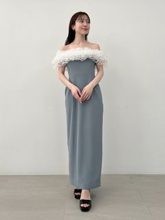 eimy istoire/【ドレスラボ】FLORA FRILL DRESS/膝丈/ミディ丈ワンピース