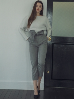ELENORE/Wool lady tapered pants/フルレングス