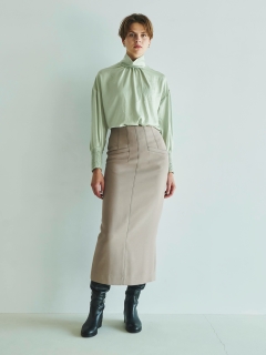 EMMA LIMBER/Stitch Pencil Skirt/膝丈/ミディ丈スカート