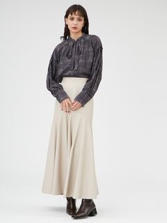 フレイ アイディー(FRAY I.D)のレザーライクフレアスカート マキシ丈/ロングスカート