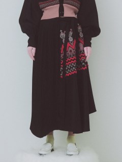 FURFUR/ノルディック刺繍スカート/マキシ丈/ロングスカート