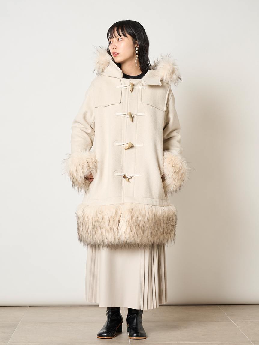 限定】ファー付きダッフルコート（ダッフルコート）｜FURFUR（ファー ...