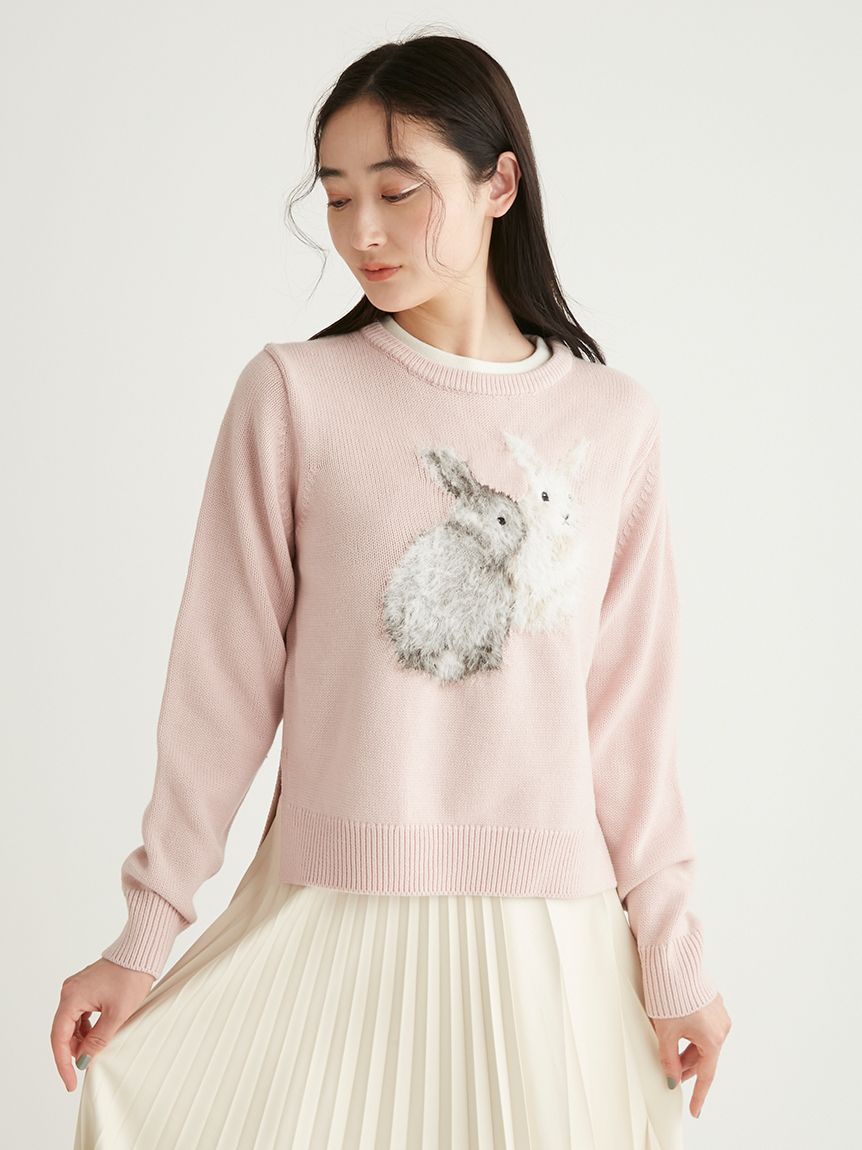 USAGI ONLINE10周年限定】ウサギジャガードセーター（ニット）｜FURFUR