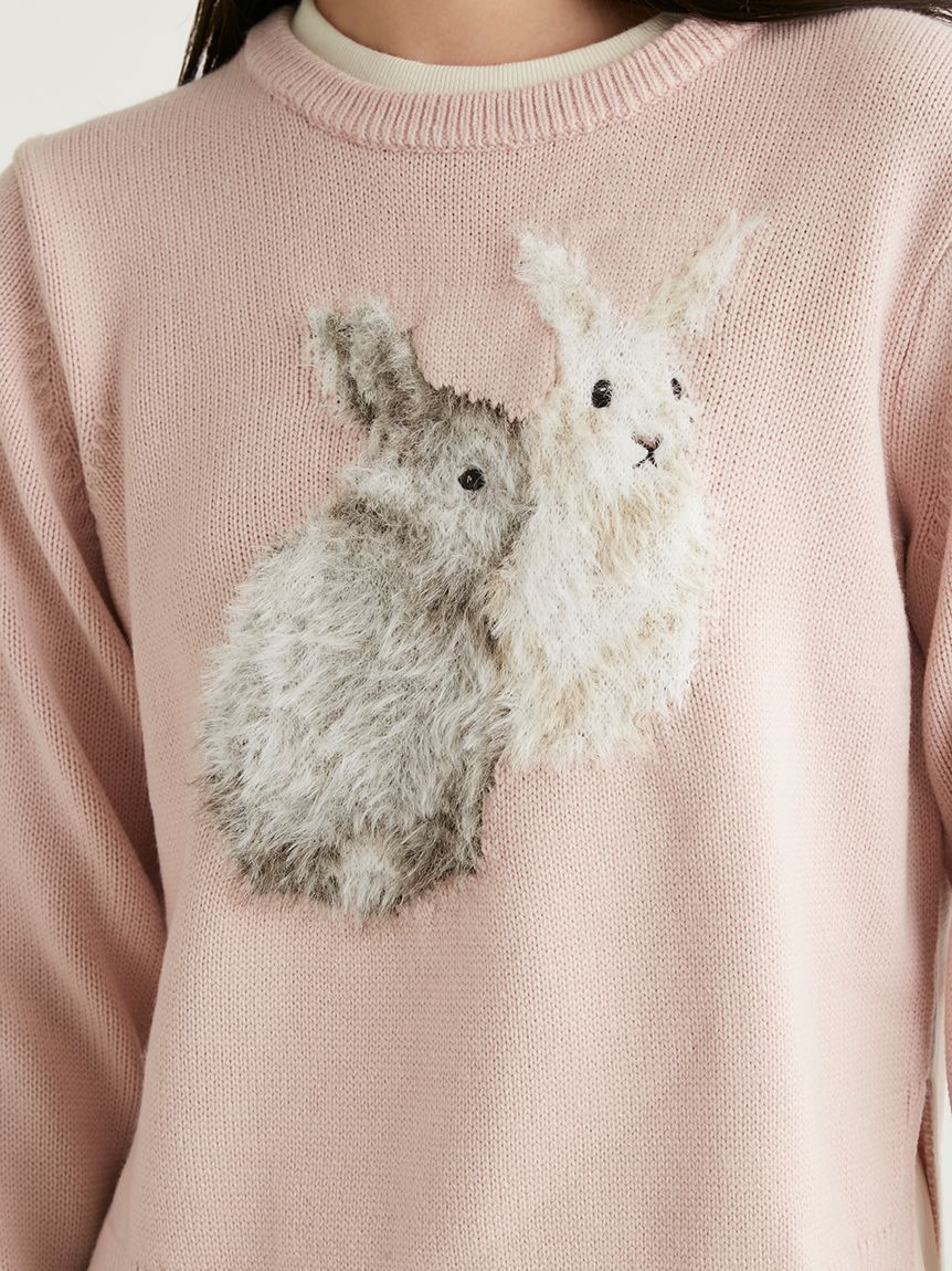 FURFUR ウサギジャガードセーター