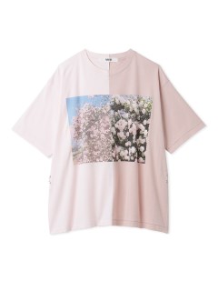 FURFUR/ハーフデザインプリントT シャツ/カットソー/Tシャツ