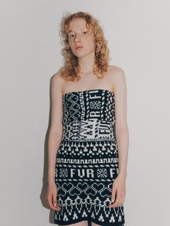 FURFUR/【WEB限定カラー】ロゴジャガードニットスカート/ミニスカート