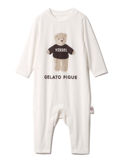 gelato pique Kids＆Baby/【VISSEL KOBE】【BABY】ベアワンポイントbabyロンパース/ロンパース/カバーオール