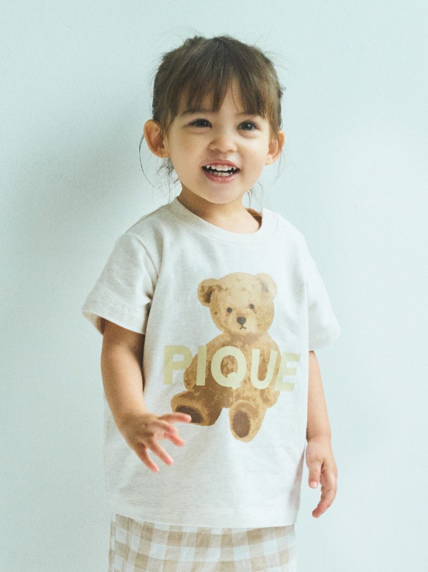 【BABY】 PIQUEベアワンポイントTシャツ（トップス）｜gelato 