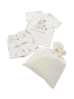 gelato pique Kids＆Baby/【ラッピング済み】【BABY】ラッコワンポイントTシャツ＆ショートパンツSET/ギフト